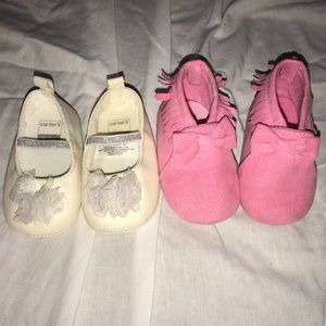 Darling crib shoes, includes two pairs.